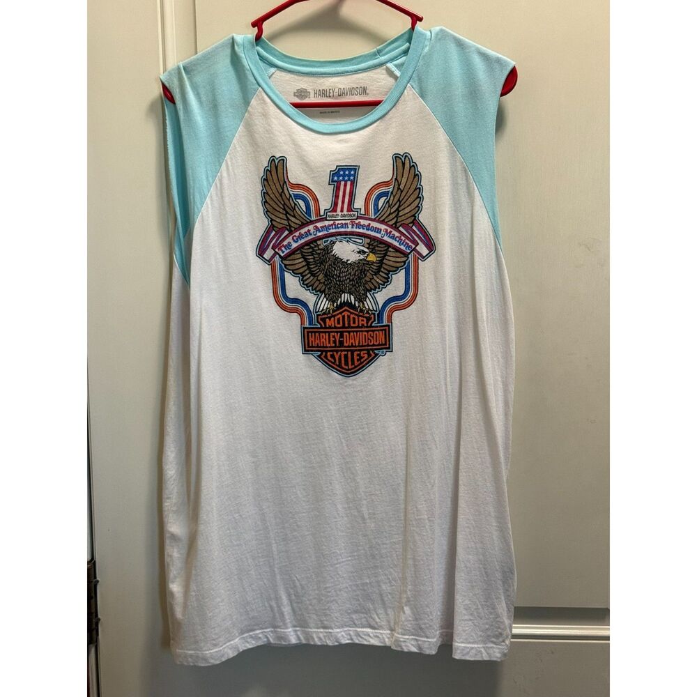 Harley-Davidson Freedom Machine Eagle Women's XL Sleeveless Muscle T-Shirt